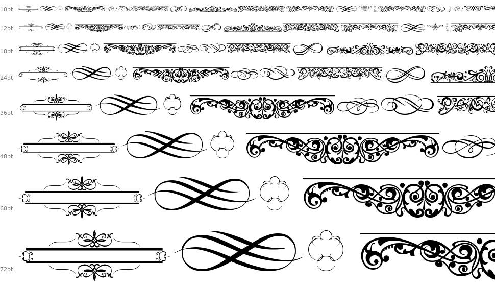 Ornaments Labels and Frames font Şelale