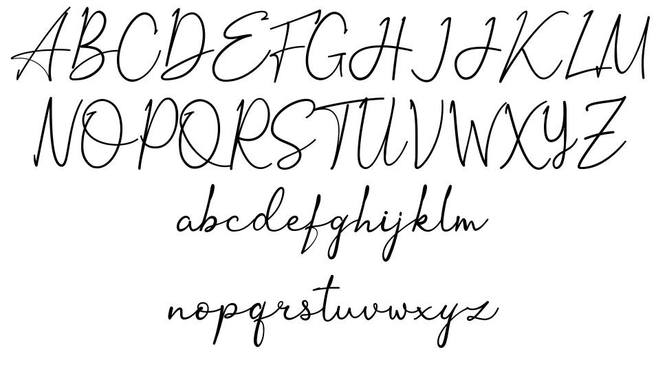 Ortisan Signature 字形 标本