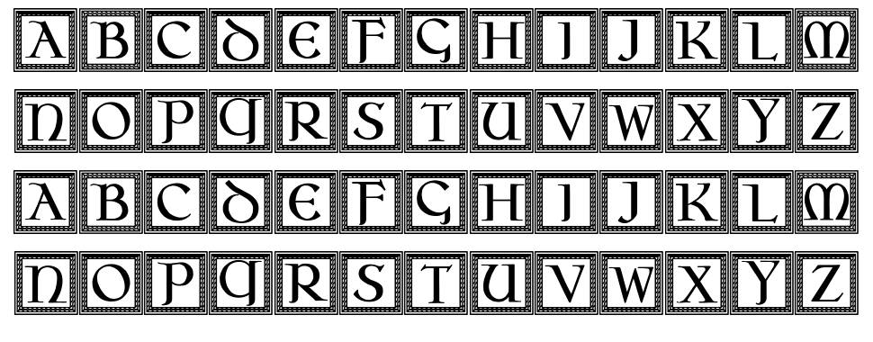 Oseberg Capitals písmo Exempláře