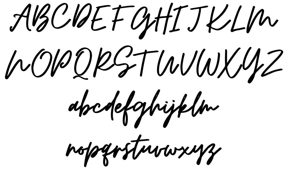 Osulent Signature font specimens