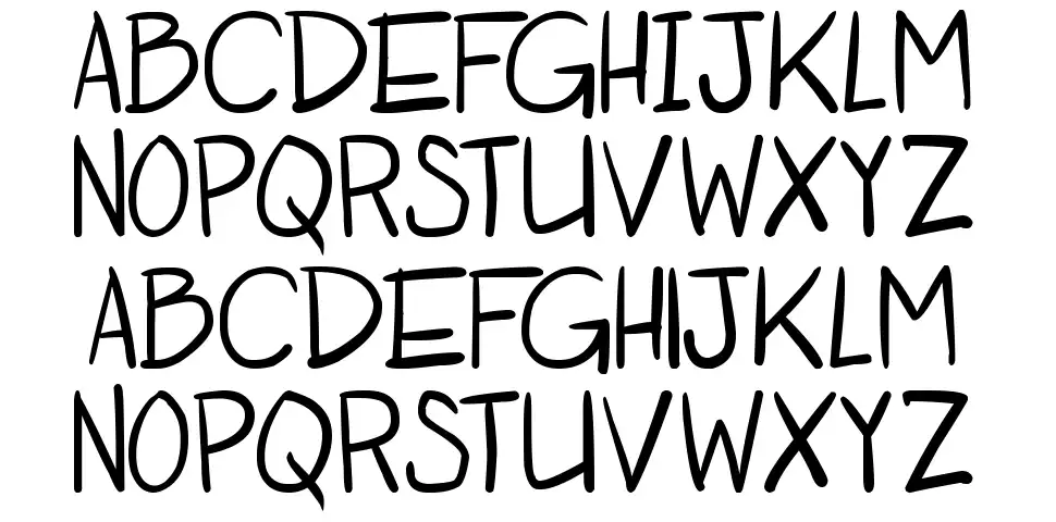 Otaku Rant Boldfont specimens