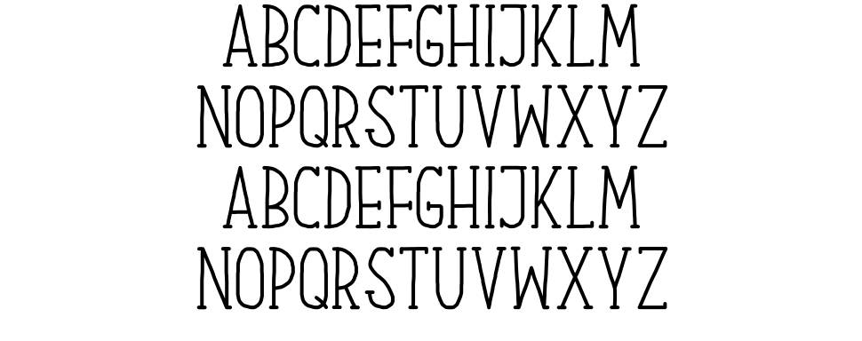 Our Serif Hand 字形 标本
