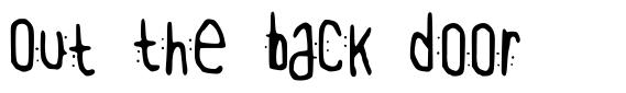Out The Back Door font