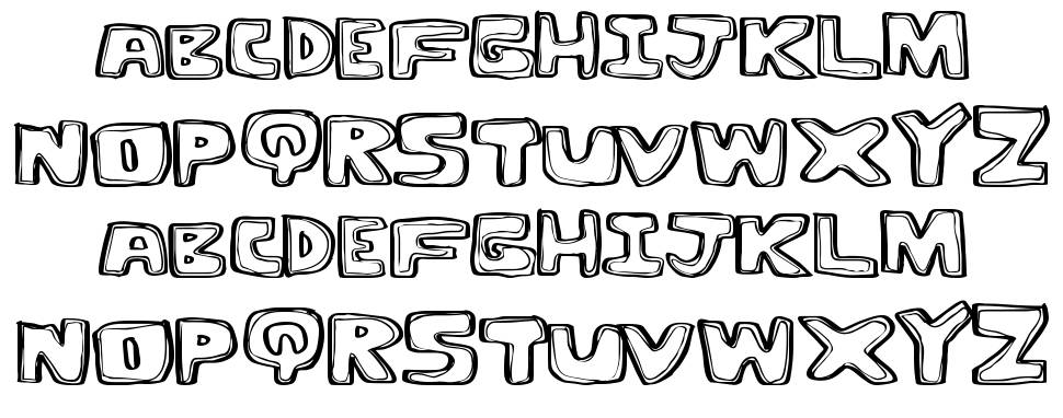 Outline Twelve font specimens