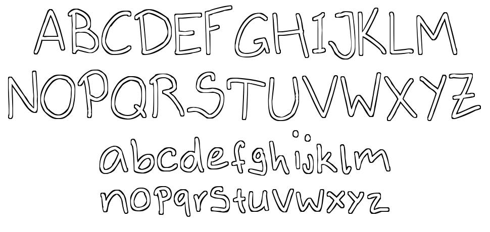 Outlines font specimens