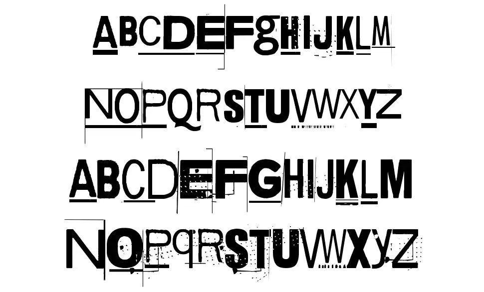 Overconsumptionfont specimens