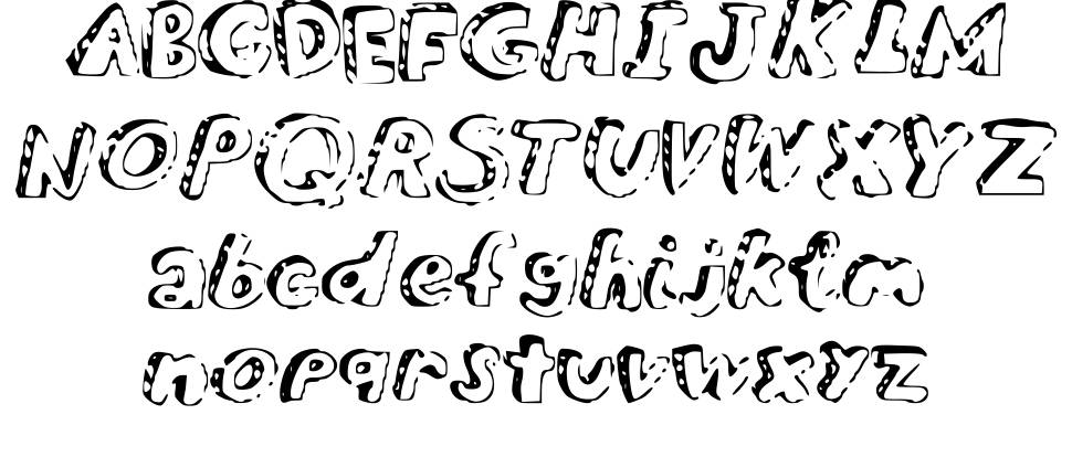Overdue font specimens