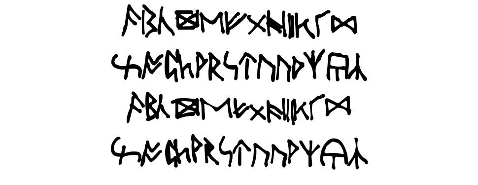 Oxford Runes 字形 标本