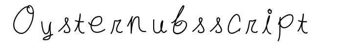 Oysternubsscript font