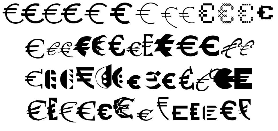 P22 Euros フォント 標本