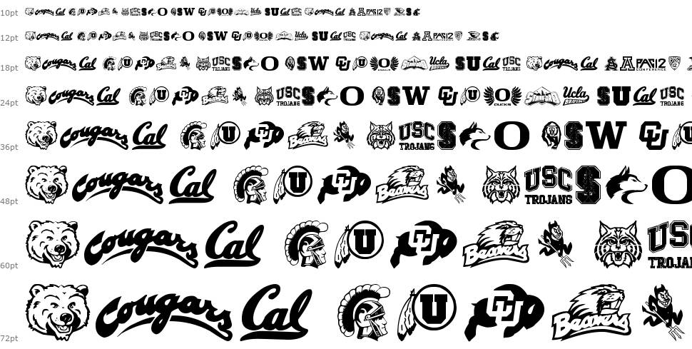 Pac-12 font Şelale