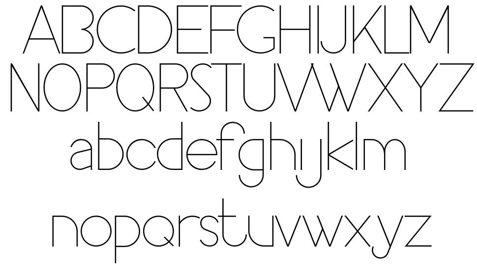 Pacitan font specimens