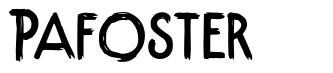 Pafoster font