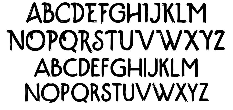 Pafoster font specimens