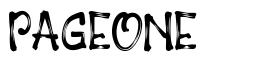 Pageone шрифт