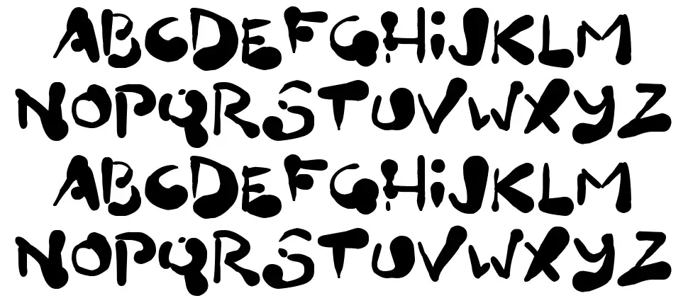 Paint Blobs font specimens