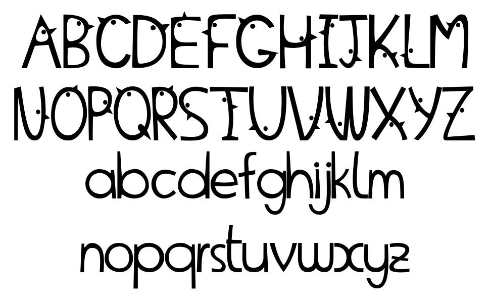 Pajarito Font písmo Exempláře