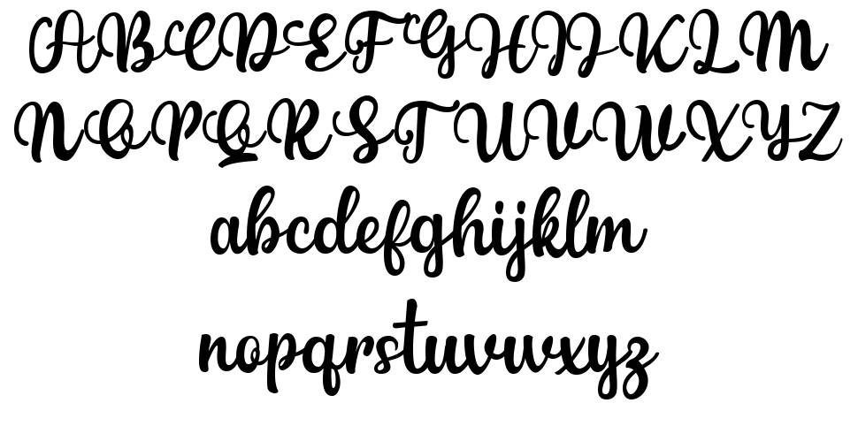 Palina Script font specimens