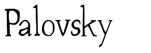 Palovsky font