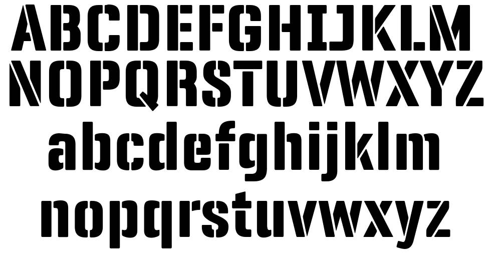 Panfleta Stencil フォント 標本