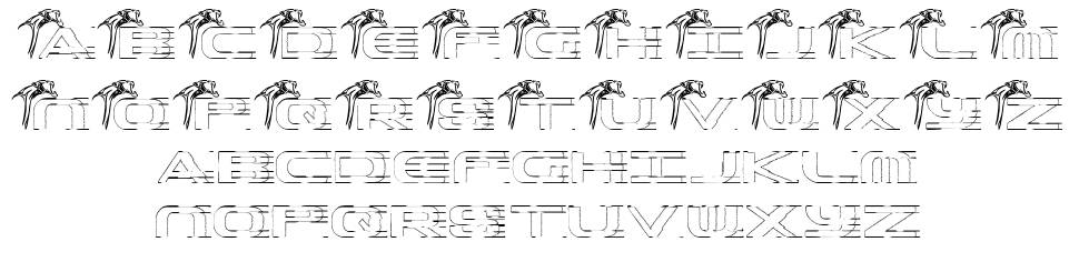 Panther font specimens