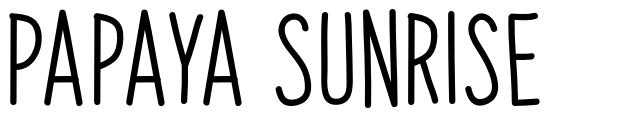 Papaya Sunrise 字形