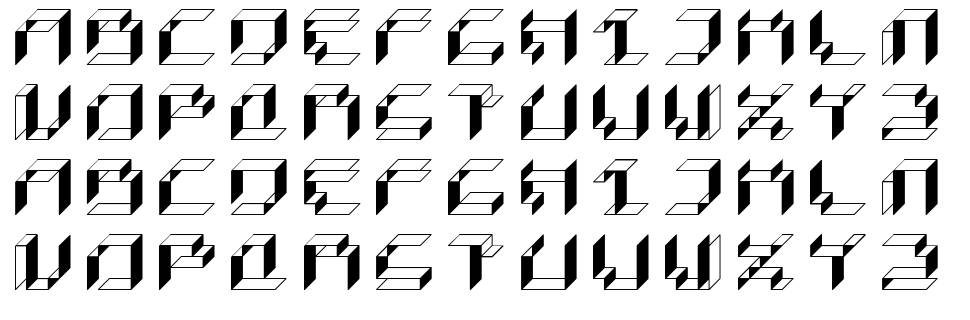 Paper Cube font Örnekler