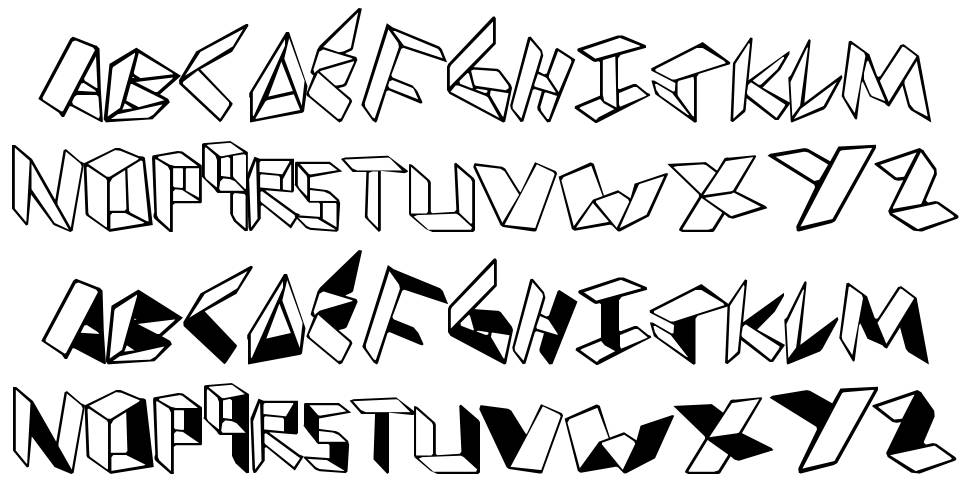 Paper Folder font specimens