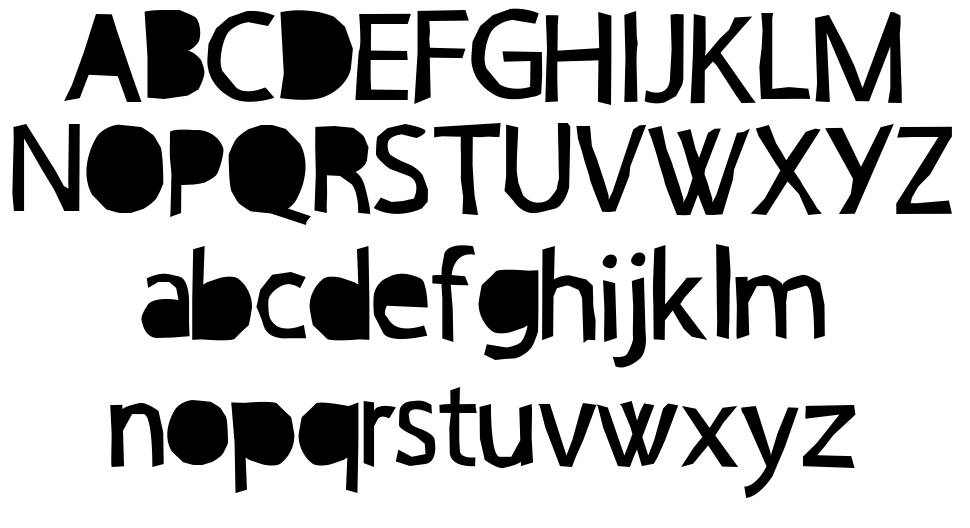 Papercutcre font Örnekler