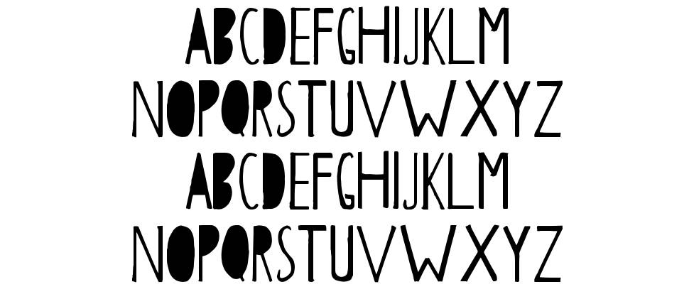 Papercutting font specimens