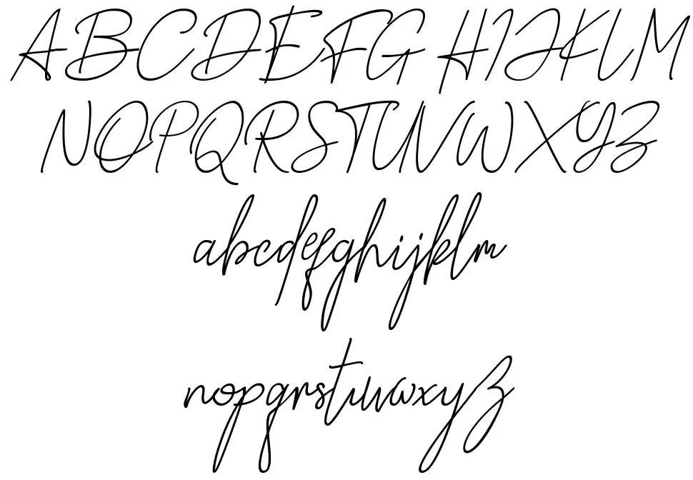 Paradise in Bali Signature schriftart