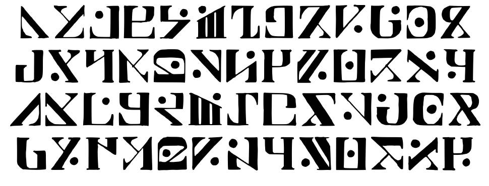 Paraghyph font specimens