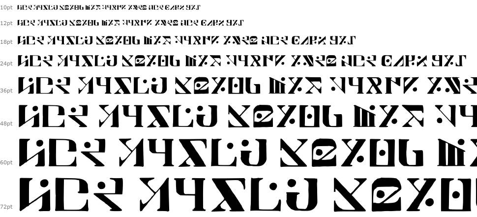 Paraghyph písmo Vodopád
