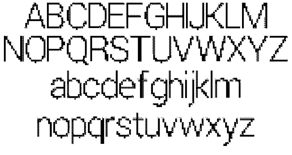 Parametric Glitch font specimens