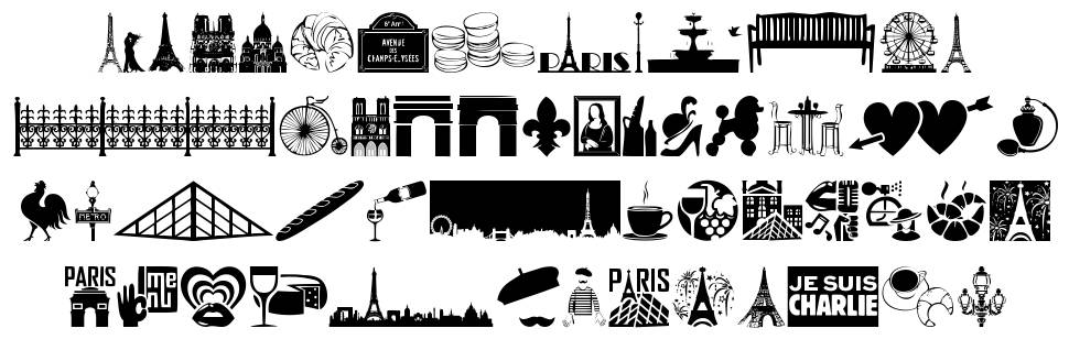 Paris font specimens