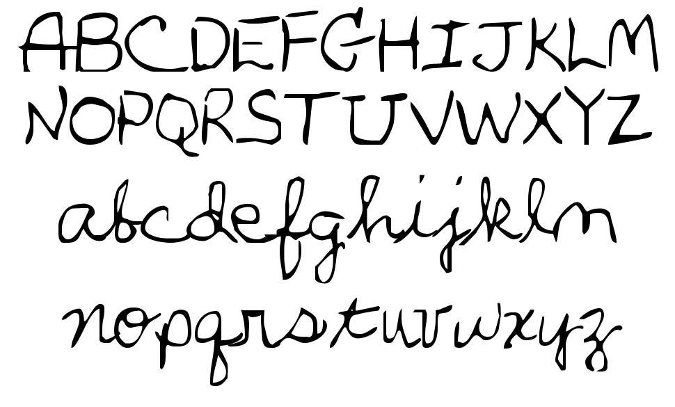 Parker's Hand písmo Exempláře