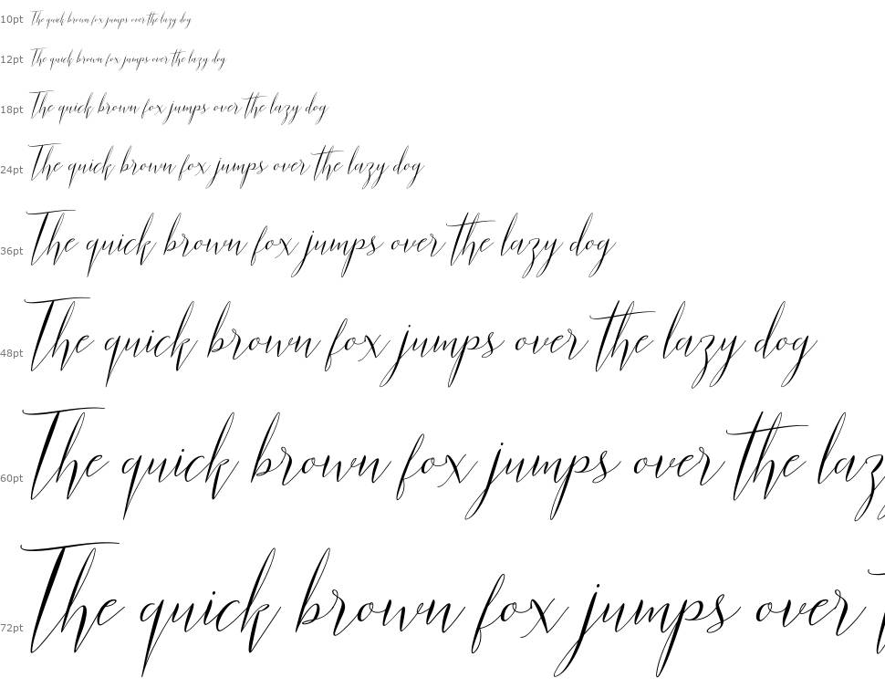 Parlinttons Script font Waterfall