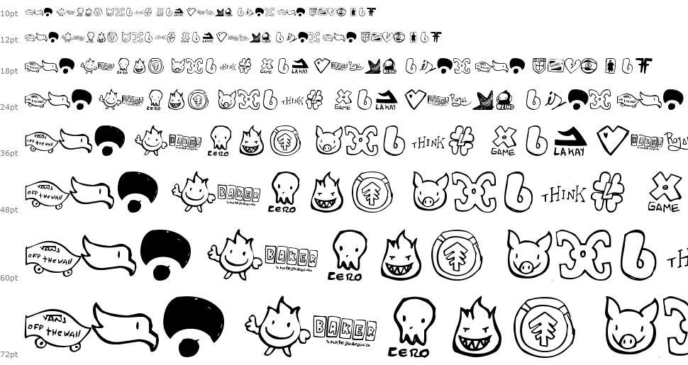 Parody Logoskate font Şelale