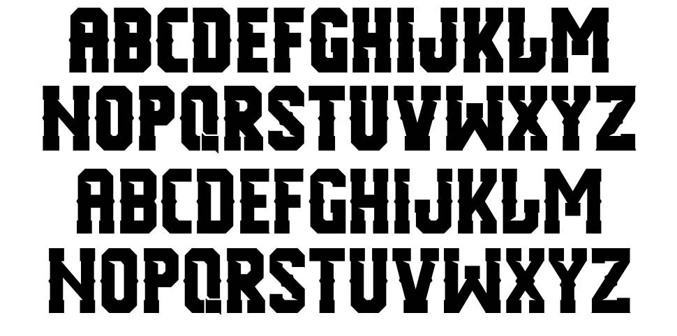 Part Two font specimens