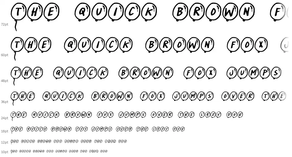 Party Balloons font by Pizzadude FontRiver