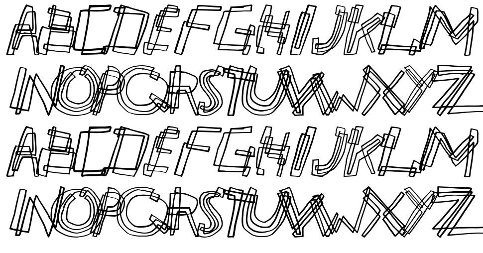 Partyline font specimens