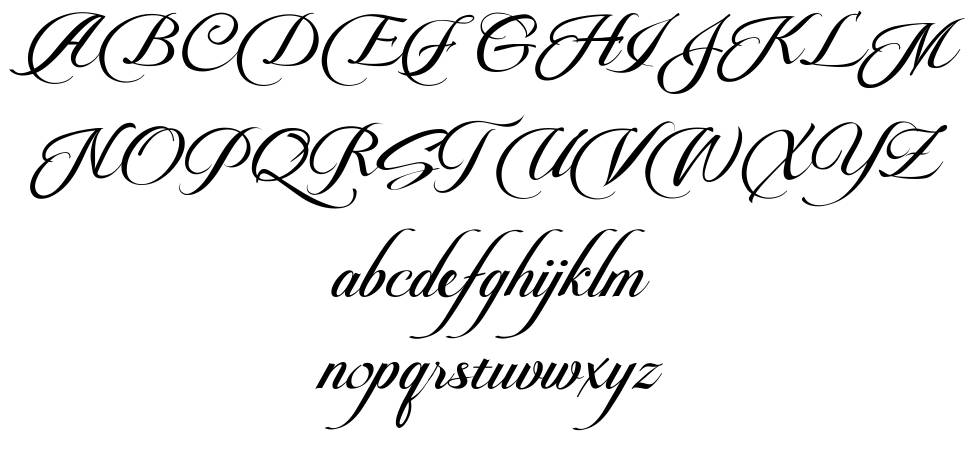 Pateglamt Script font specimens