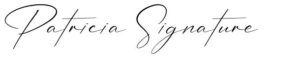 Patricia Signature フォント
