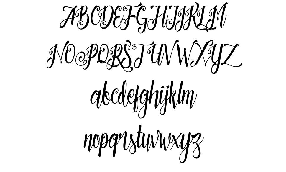 Patronia Script font specimens