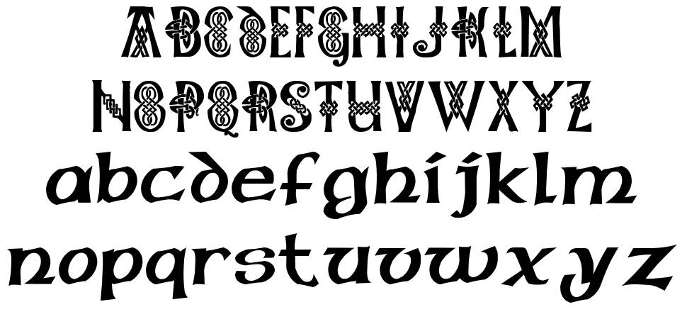 Pauls Celtic Font 1 font specimens
