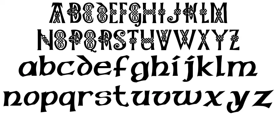 Pauls Celtic Font 1font specimens