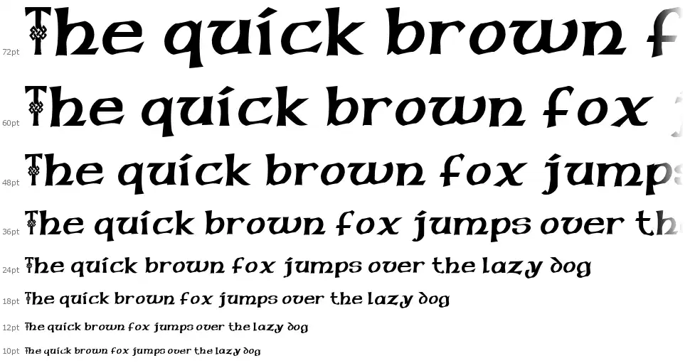 Pauls Celtic Font 1font waterfall