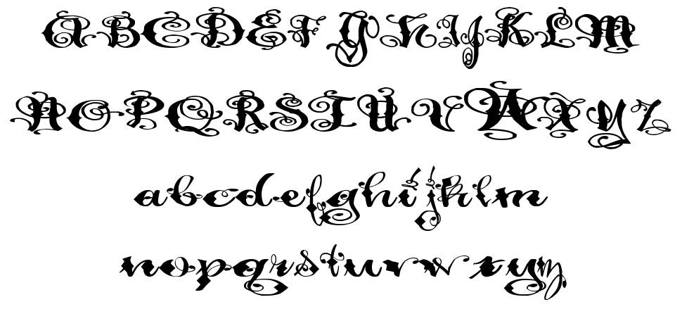 Pauls Fancy Script フォント 標本