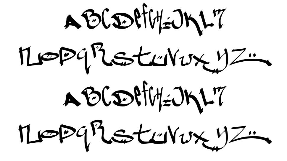 Pauls Graffitti 字形 标本