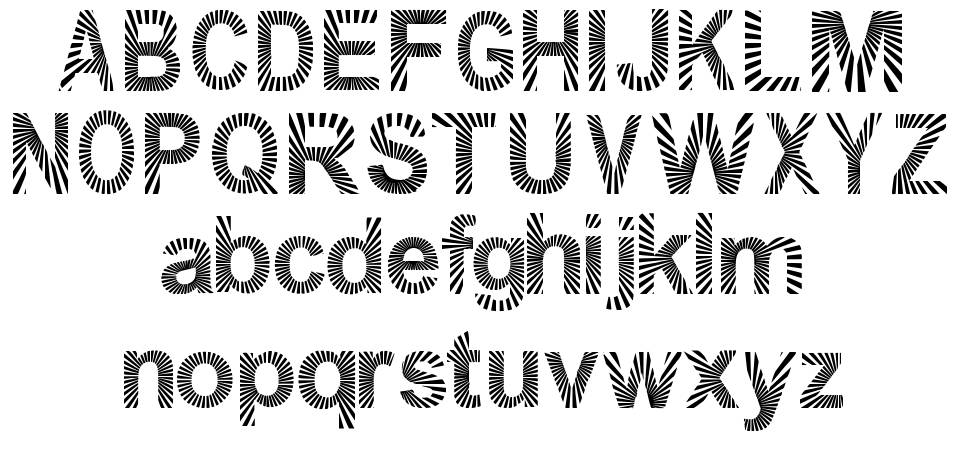 Pawluk Zibra font specimens
